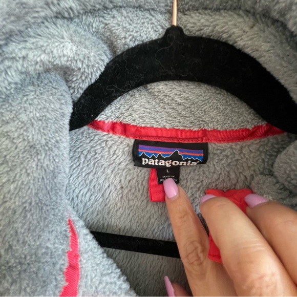 Women's Re-Tool Snap-T Pullover Top jacket fleece retired colour grey coral L - Picture 8 of 9